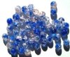 50 8mm Blue and PInk Crackle Beads